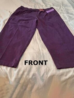PANTS CORDUROY PURPLE, SIZE 3X, COTTON, POCKETS, IN ORIGINAL BAG, TAGS ON, NEW